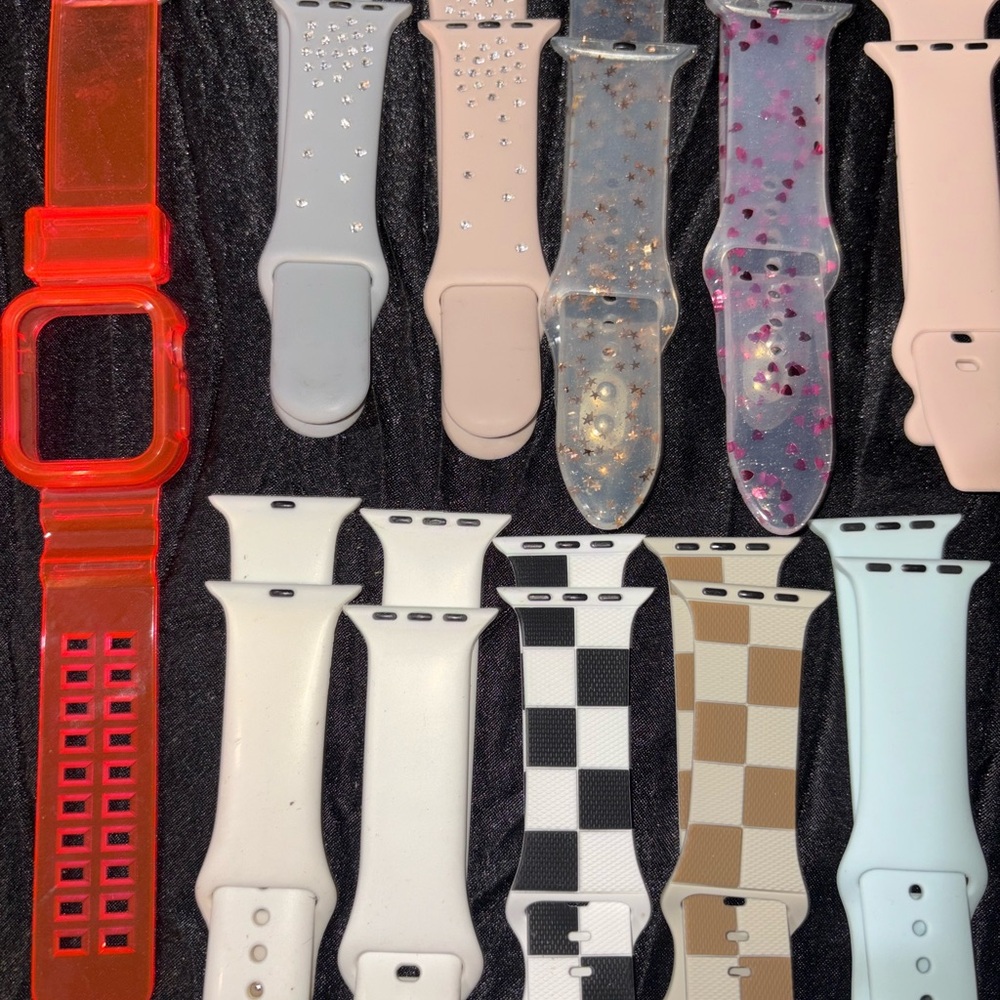Apple Silicone and Designer Replacement Watch Bands - Mixed Colors - Picture 4 of 5